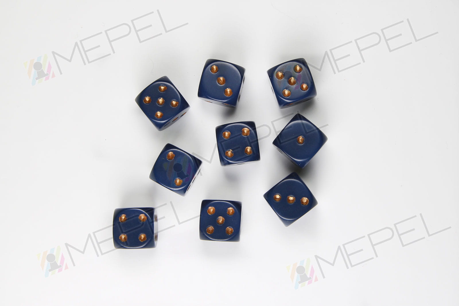 Kości Chessex - kostka k6 12mm Opaque Dusty Blue/copper