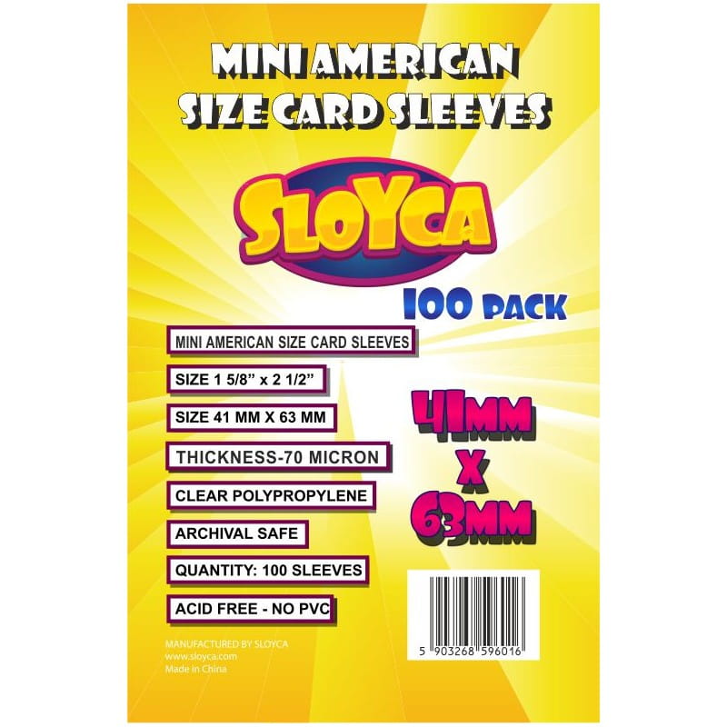 Koszulki na karty Sloyca Mini American (41x63 mm) 100 sztuk