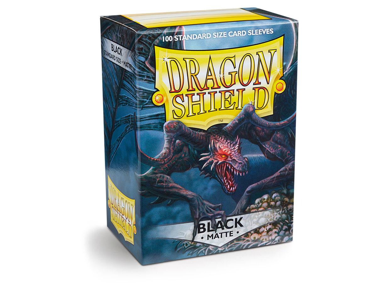 Koszulki na karty Dragon Shield Matte - czarne - 100 sztuk