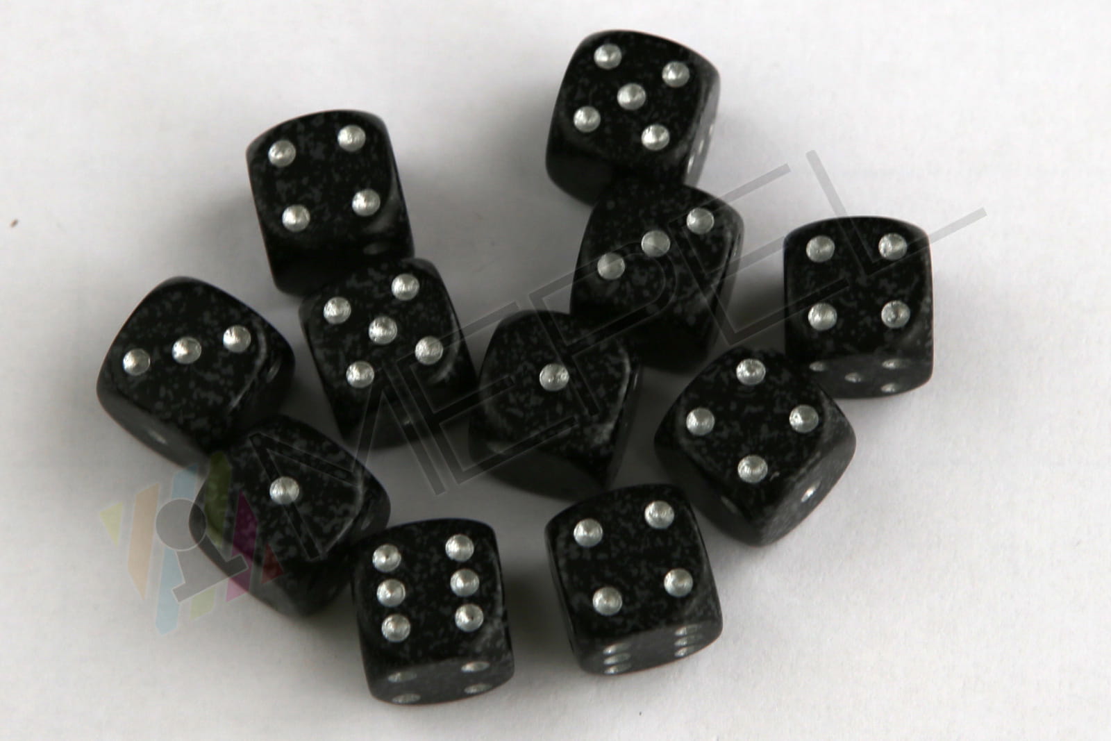 Chessex D6 12mm Speckled Ninja die