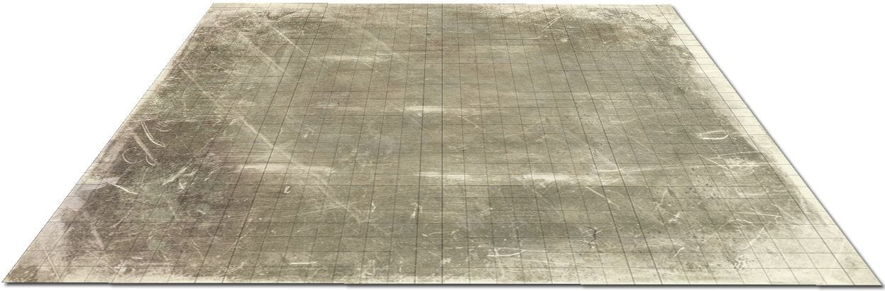 Dry-erase mat: 80x80 cm square grid - Worn Papyrus
