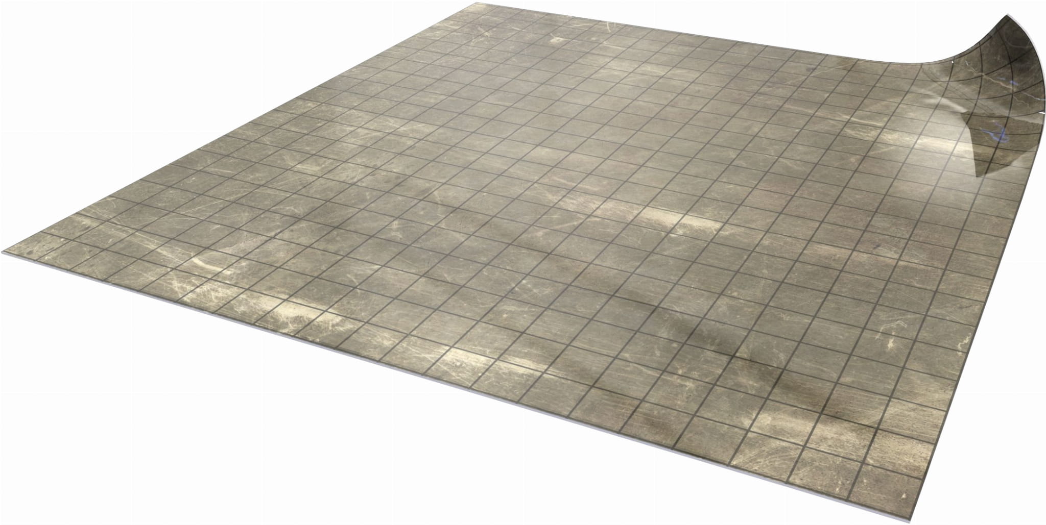 Dry-erase mat: 50x50 cm square grid - Worn Papyrus