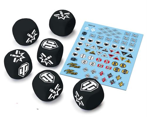 World of Tanks: Miniature Game - Set of additional dice and stickers