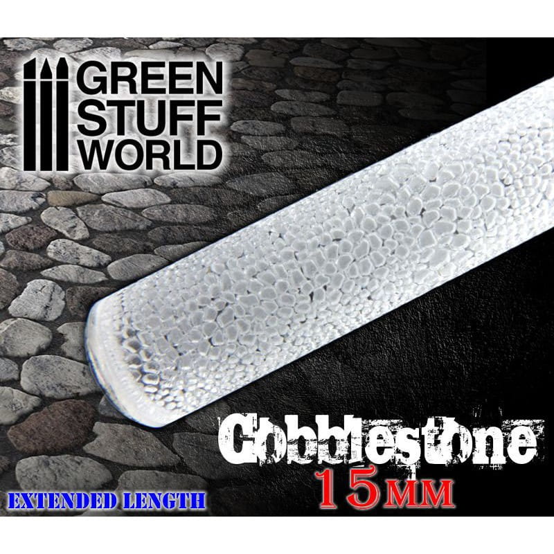 Green Stuff World: Wałek z teksturą bruku - kamień 15mm (Rolling Pin)