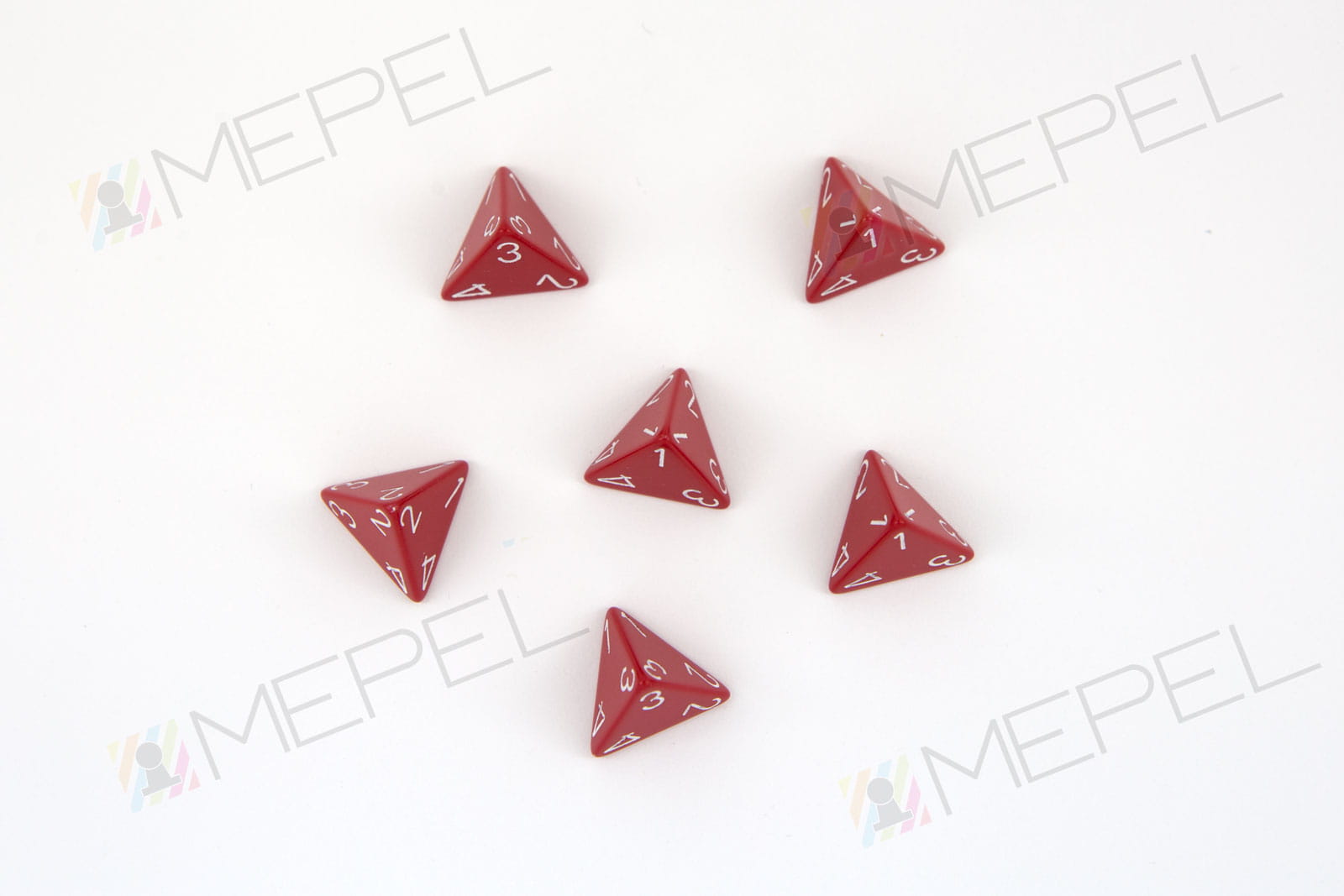 Dice / die D4 - red