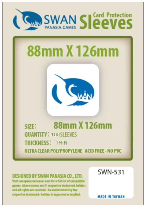 Koszulki na karty Swan Panasia 88x126 mm thin (cienkie) 100 sztuk