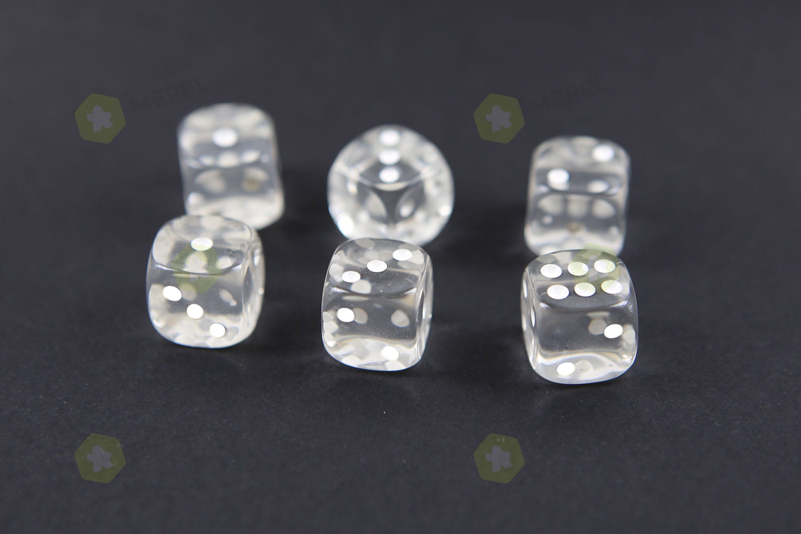 Dice / die D6 16mm - transparent white