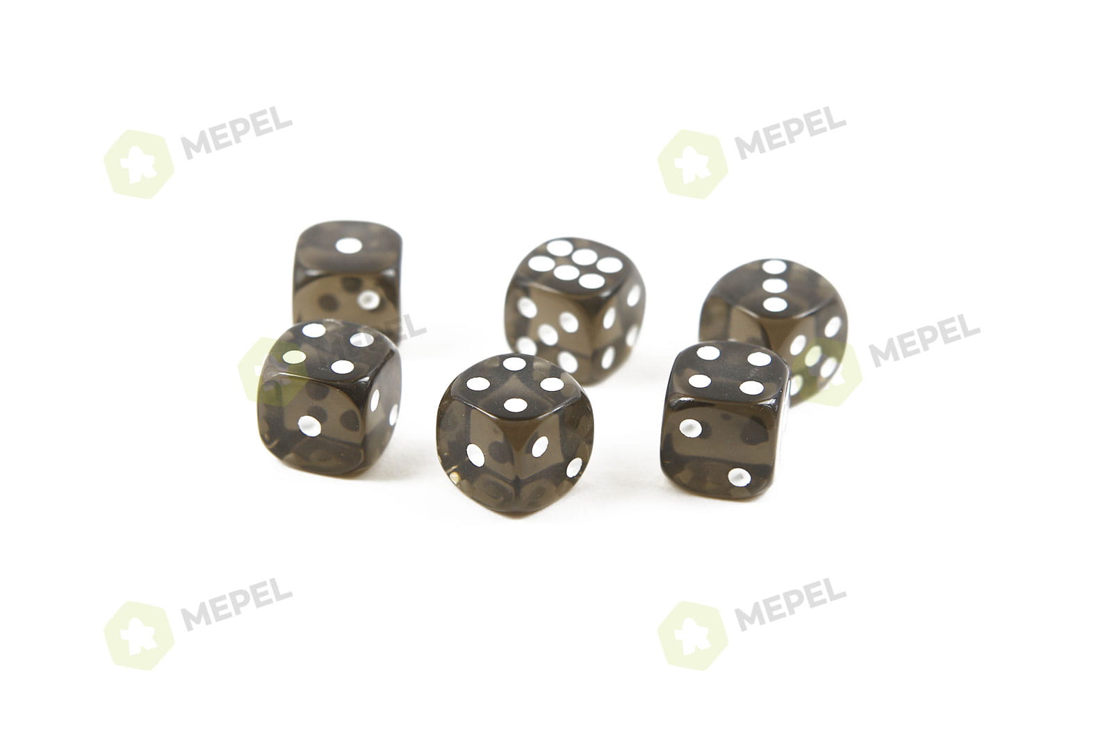 Dice / die D6 16mm - transparent black