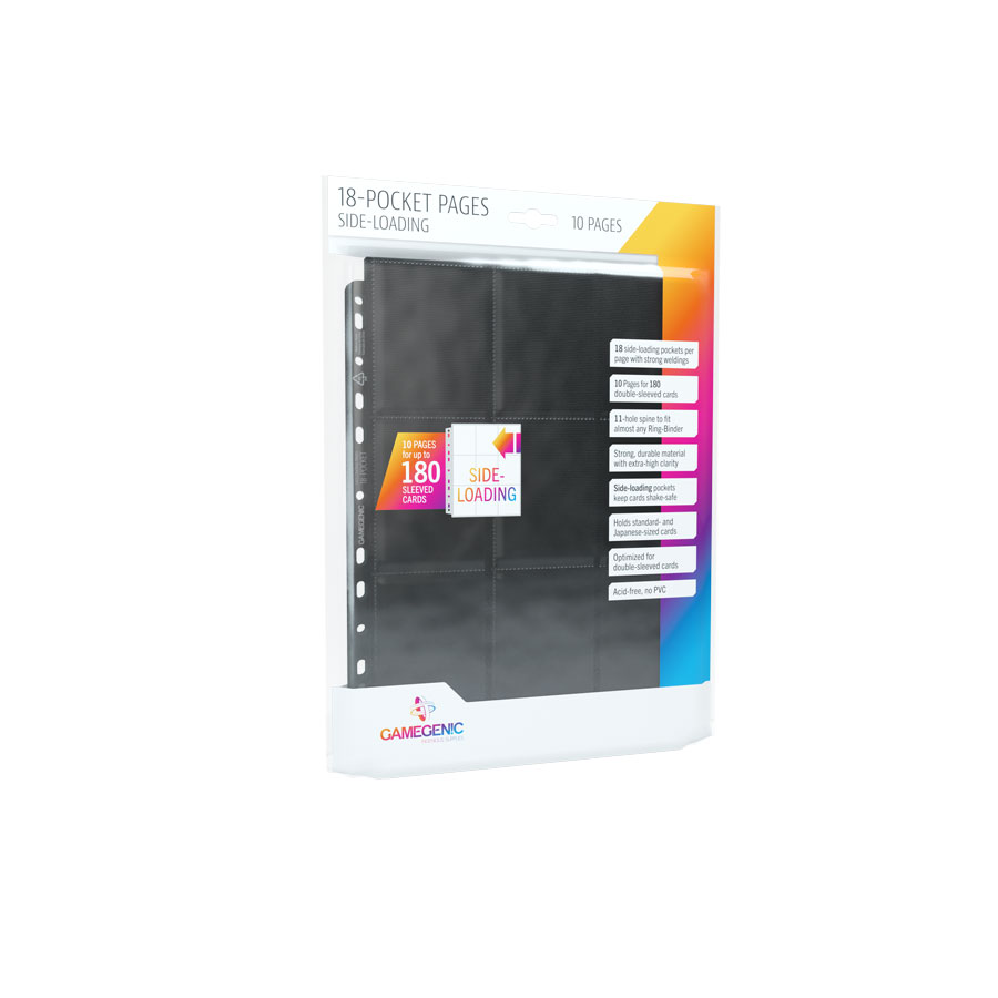 Gamegenic: 18-Pocket Pages Sideloading - czarne (10 szt)