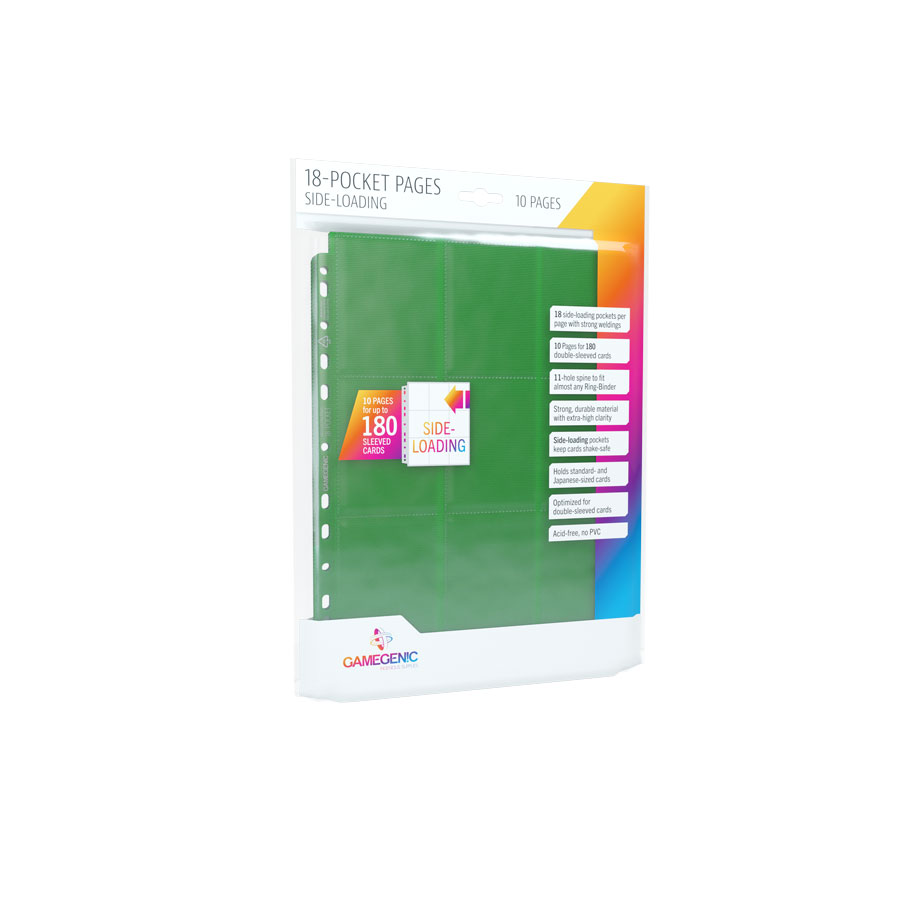 Gamegenic: 18-Pocket Pages Sideloading - zielone (10 szt)