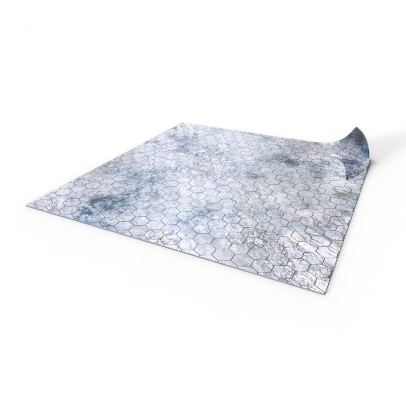 Dry-erase mat: 50x50 cm hexagonal grid - snow