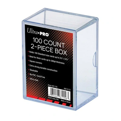 Ultra-Pro 2-piece 100-count clear card storage box