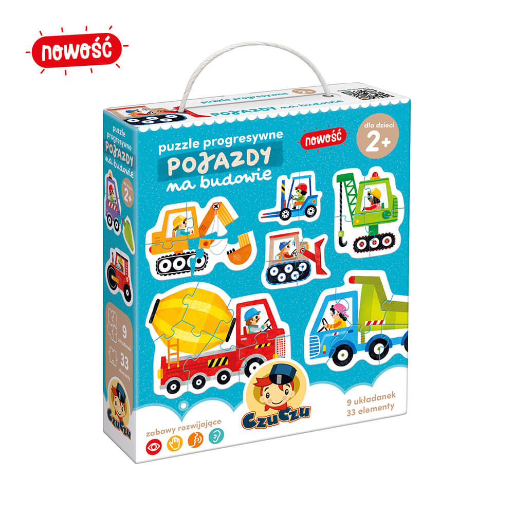 CzuCzu: Puzzle progresywne - Pojazdy na budowie 2+