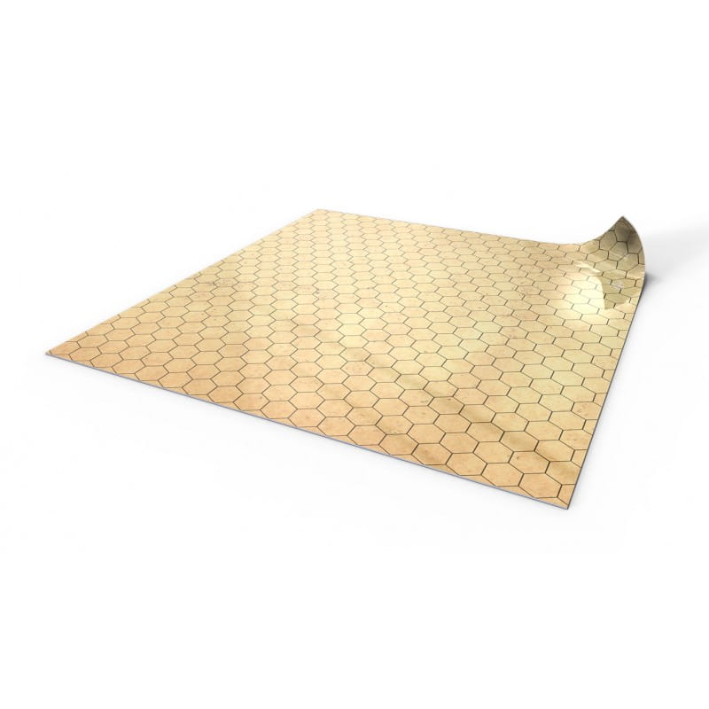 Dry-erase mat: 50x50 cm hexagonal grid - Smooth Papyrus