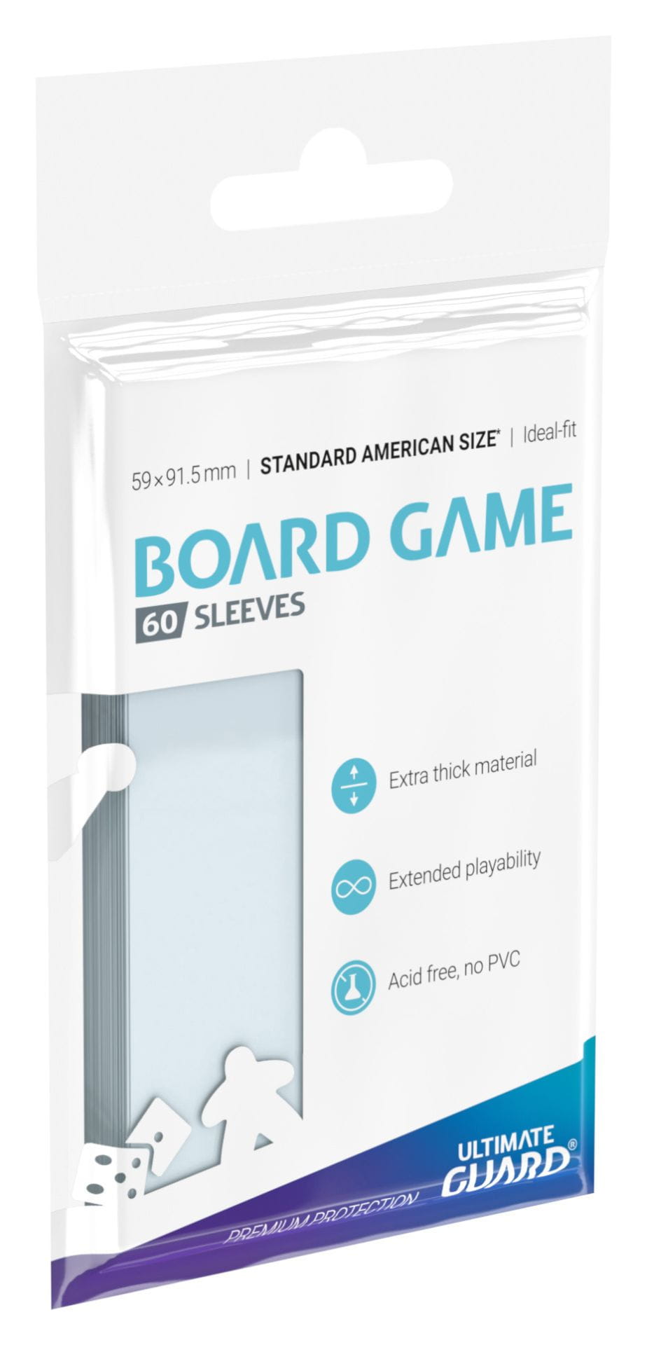 Koszulki na karty Ultimate Guard: Ideal-Fit Standard American 59x91,5 mm (60 sztuk)