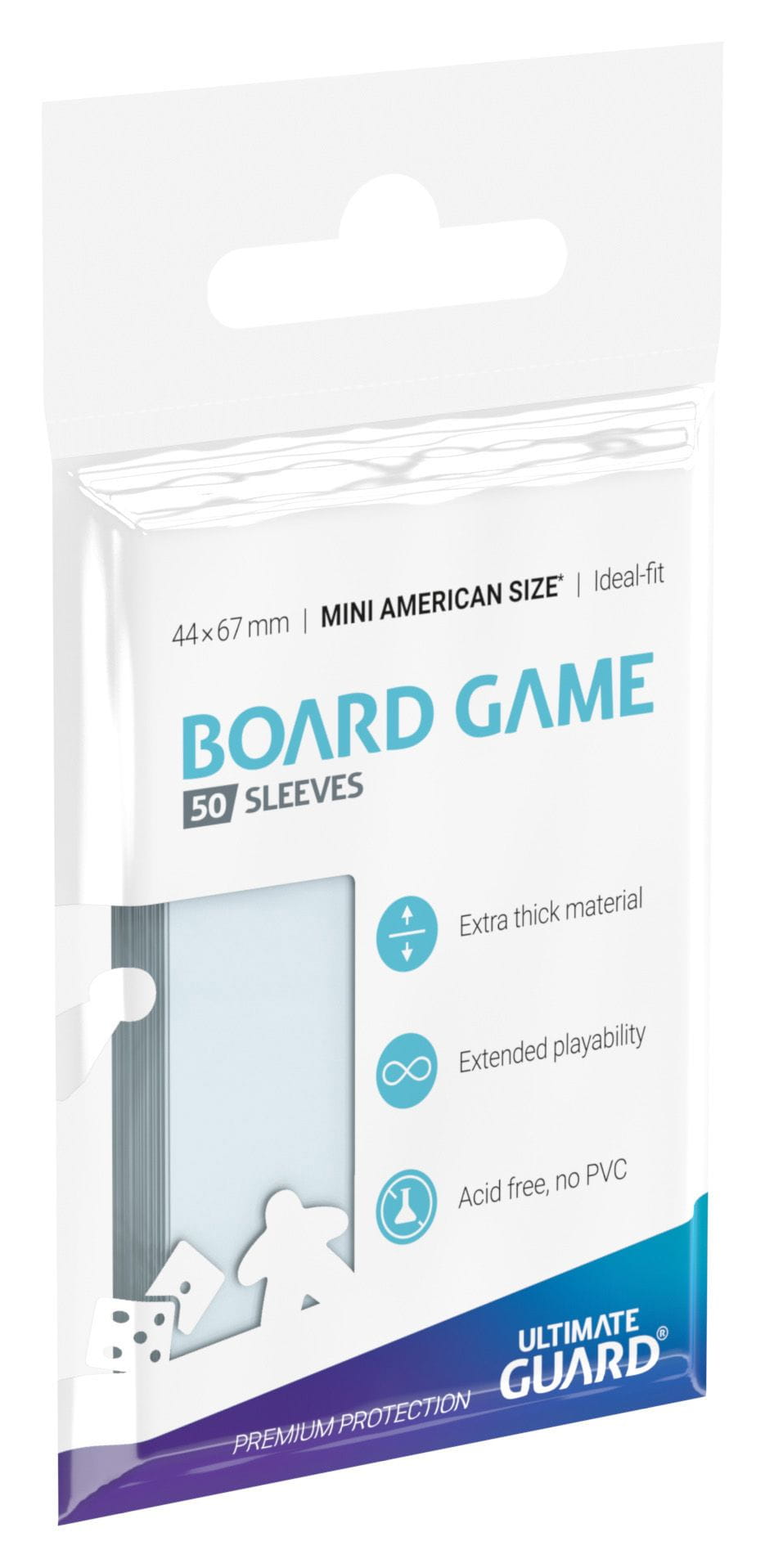 Koszulki na karty Ultimate Guard: Ideal-Fit Mini American 41x63 mm (50 sztuk)