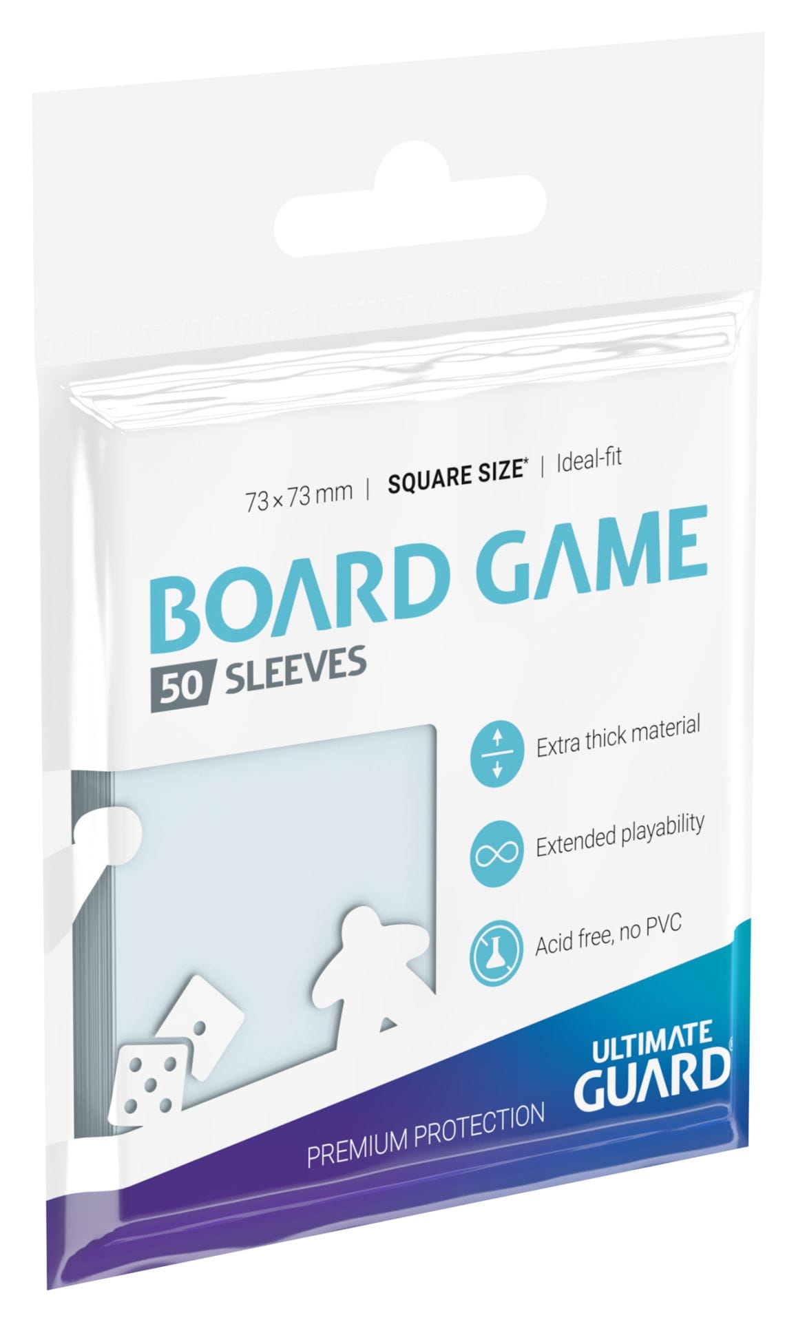 Koszulki na karty Ultimate Guard: Ideal-Fit 70x70 mm (50 sztuk)