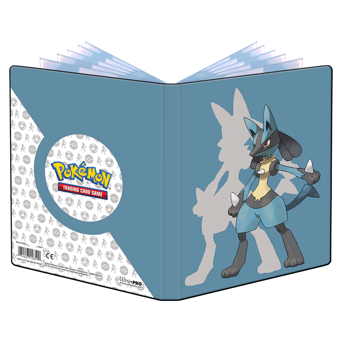 Klaser Ultra-Pro: Pokemon 4-Pocket na 40 kart i 4 karty oversized - Lucario