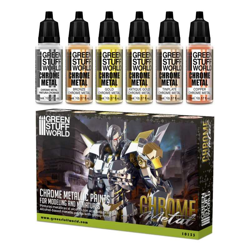 Green Stuff World: Paint Set - Chrome