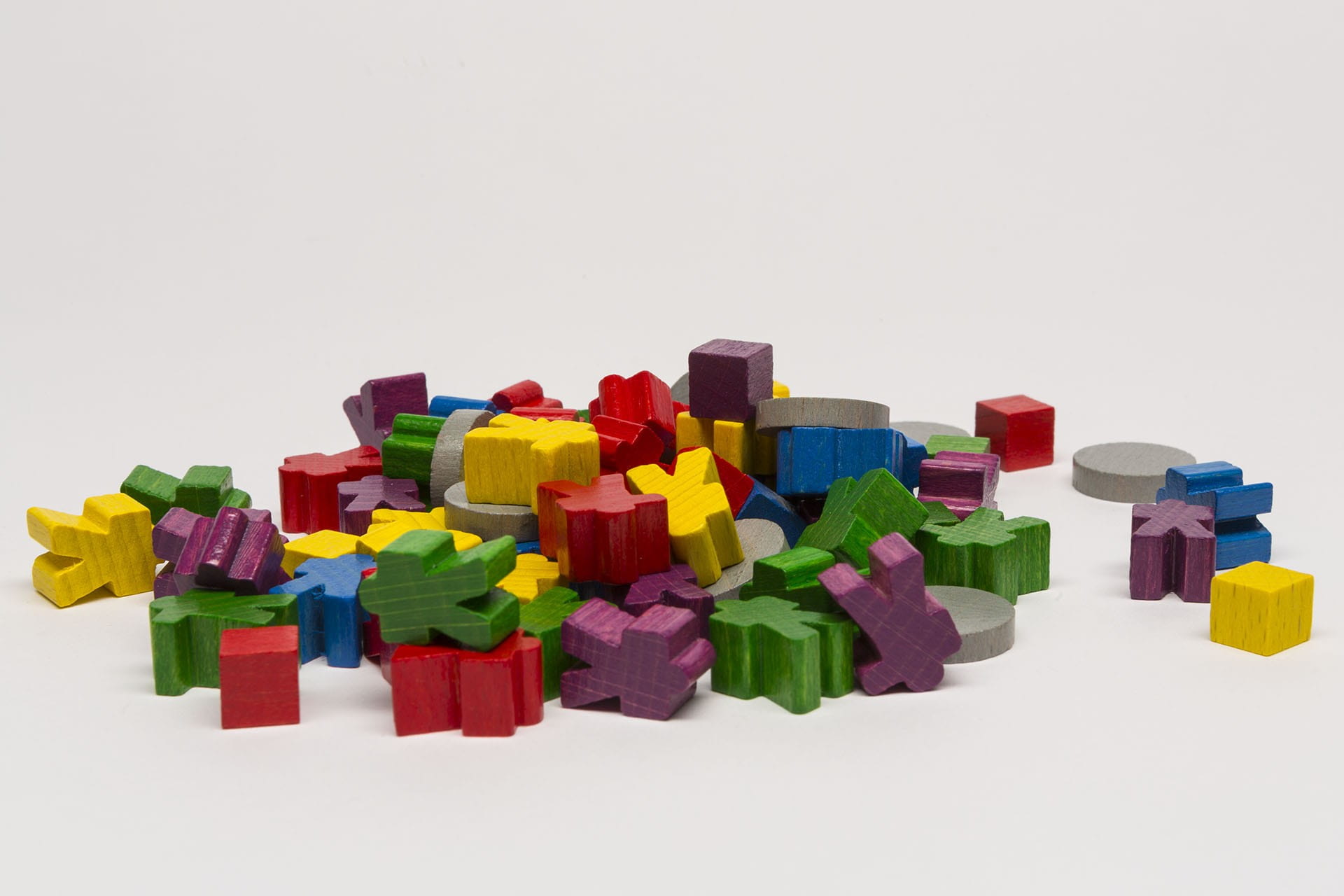 Set of worker pawns - 71 elements