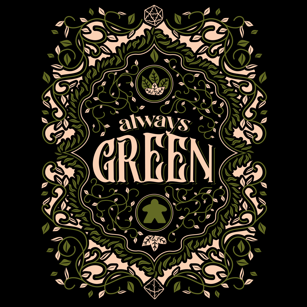 T-shirt: Always Green - Woman's M