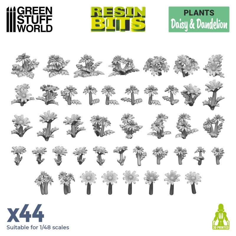 Green Stuff World: Kwiatki - Stokrotka i Jaskier (44 elementów)