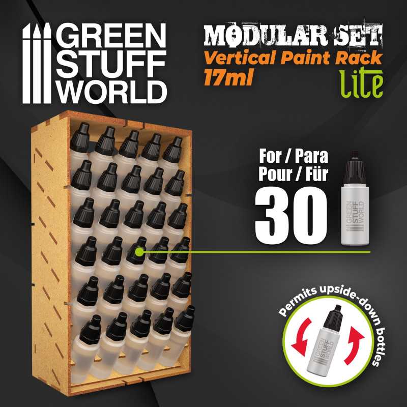 Green Stuff World: Modułowy stojak na 30 farbek - pionowy