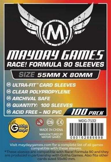 Mayday card sleeves: "Race! Formula 90" 55x80 mm 100 pcs