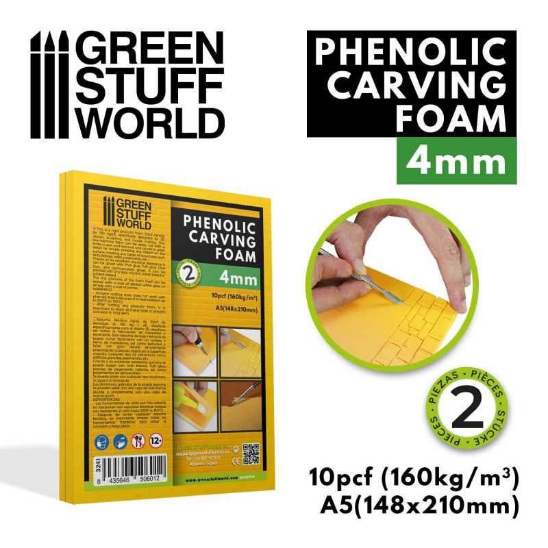 Green Stuff World: Fenolowa pianka modelarska do rzeźbienia 4mm - A5