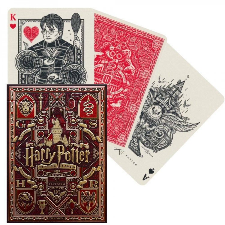 Karty do gry Theory11: Harry Potter Gryffindor - Czerwone