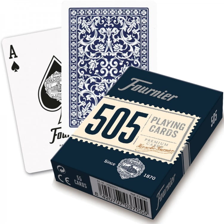 Fournier 505 Poker playing cards - blue