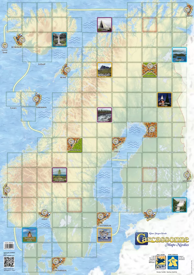 Carcassonne: Map of Scandinavia (Second Edition)