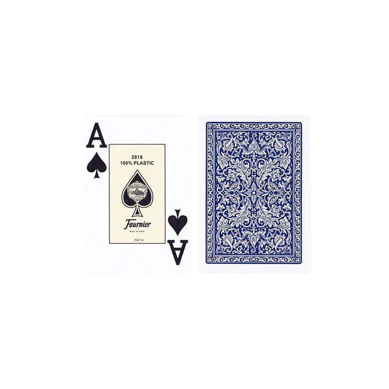Fournier playing cards: 2818 100% Plastic Jumbo Index Wrapped - Blue