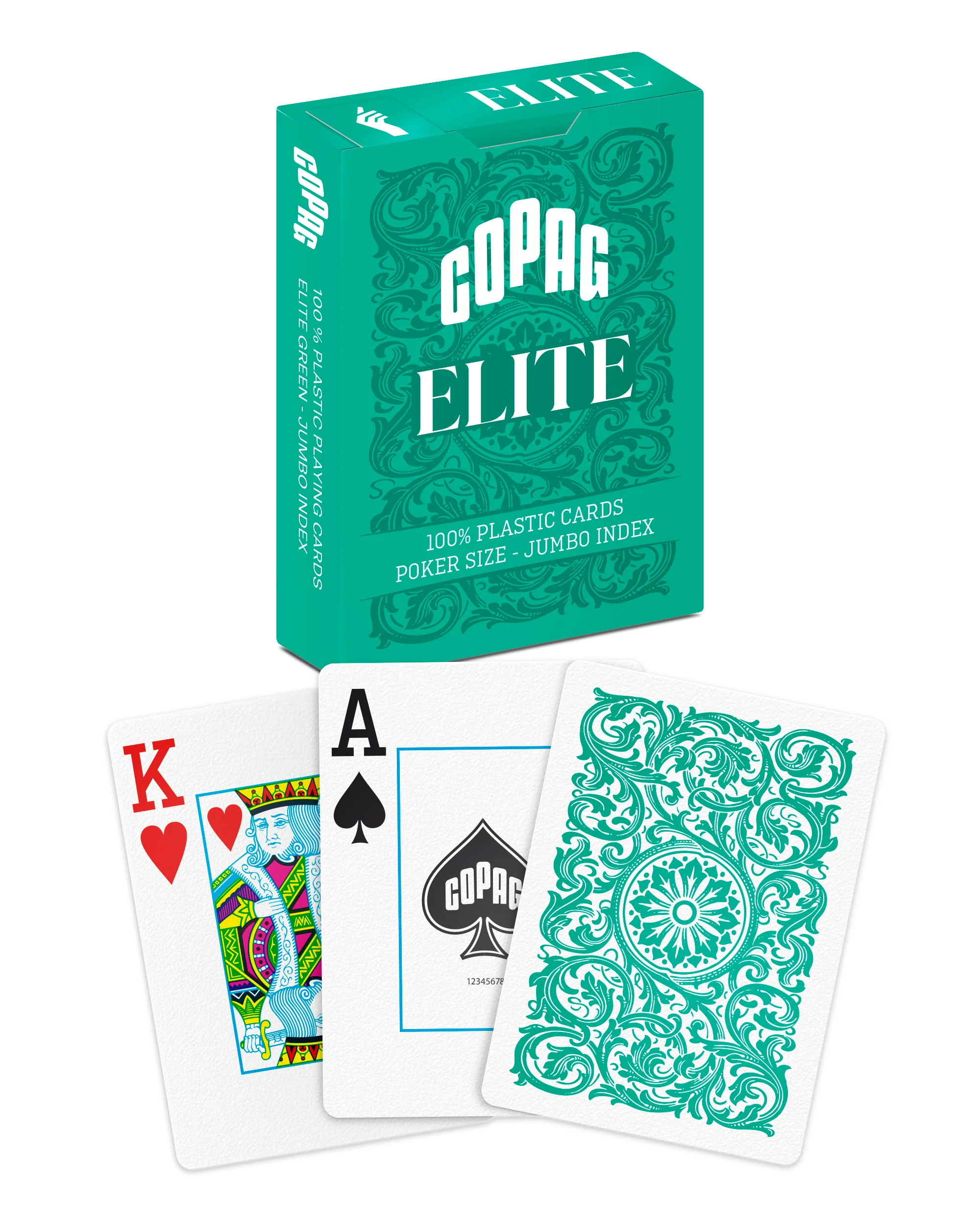Plastic Playing Cards: Copag 1546 Elite Jumbo Index - Green