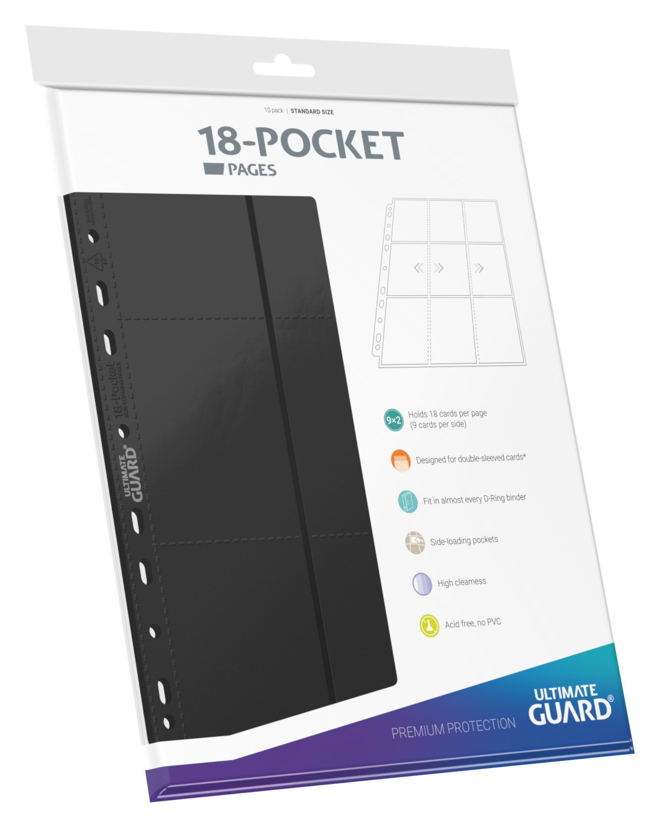 Strona do klasera Ultimate Guard 18-Pocket Side-Loading - 10 sztuk - black