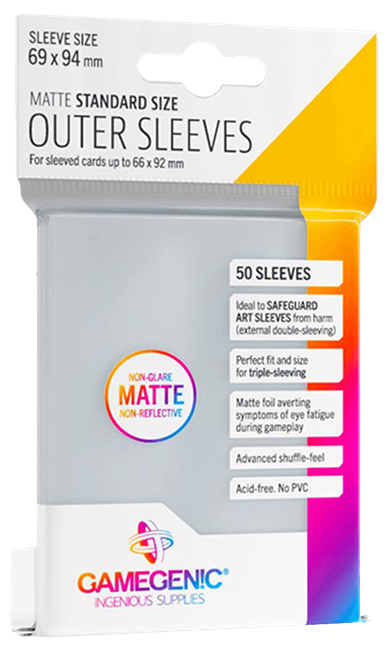 Card sleeves Gamegenic: Matte Outer Sleeves Standard (66x92 mm) - 50 pcs