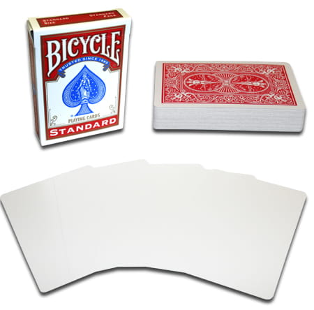 Karty do gry Bicycle: Blank Face - czerwone
