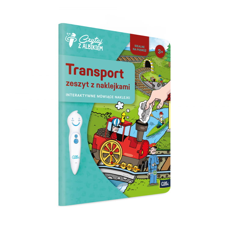Albik: Zeszyt z naklejkami: Transport 3+