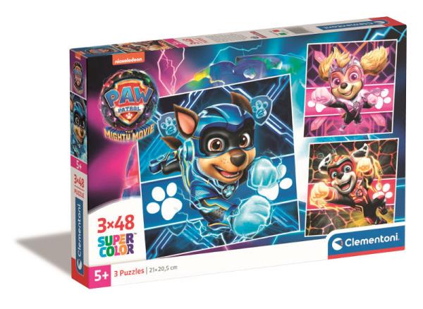 Puzzle 3x48 Supercolor: Paw Patrol