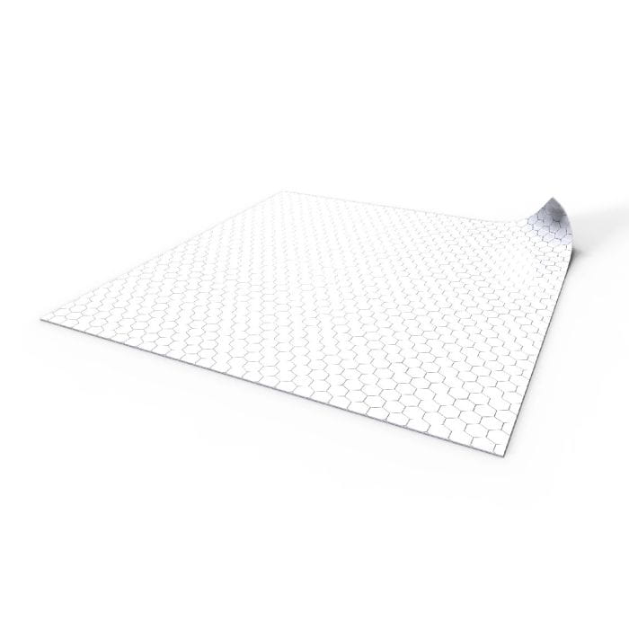 Dry-erase mat: 80x80cm hexagonal grid - white