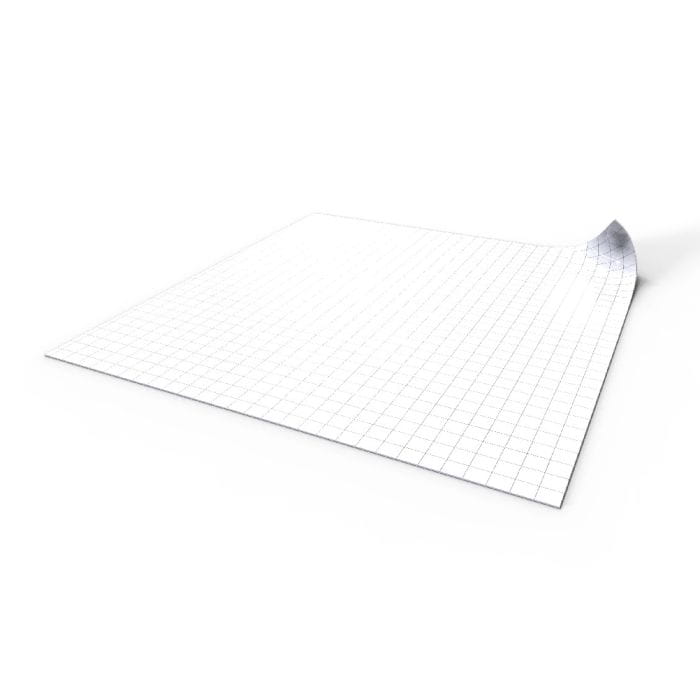 Dry-erase mat: 80x80cm square grid - white