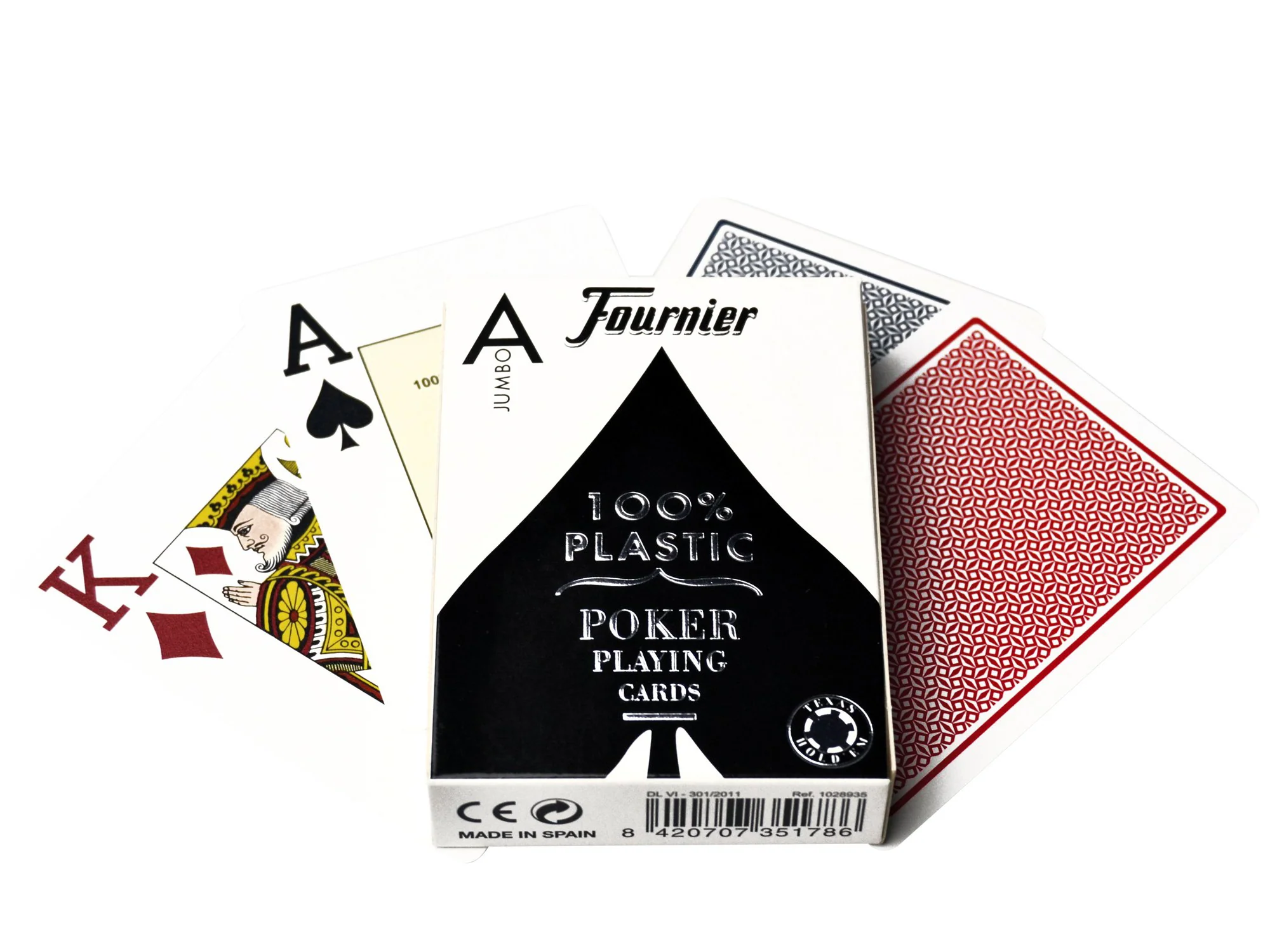 Fournier playing cards: 2800 100% Plastic Jumbo - blue
