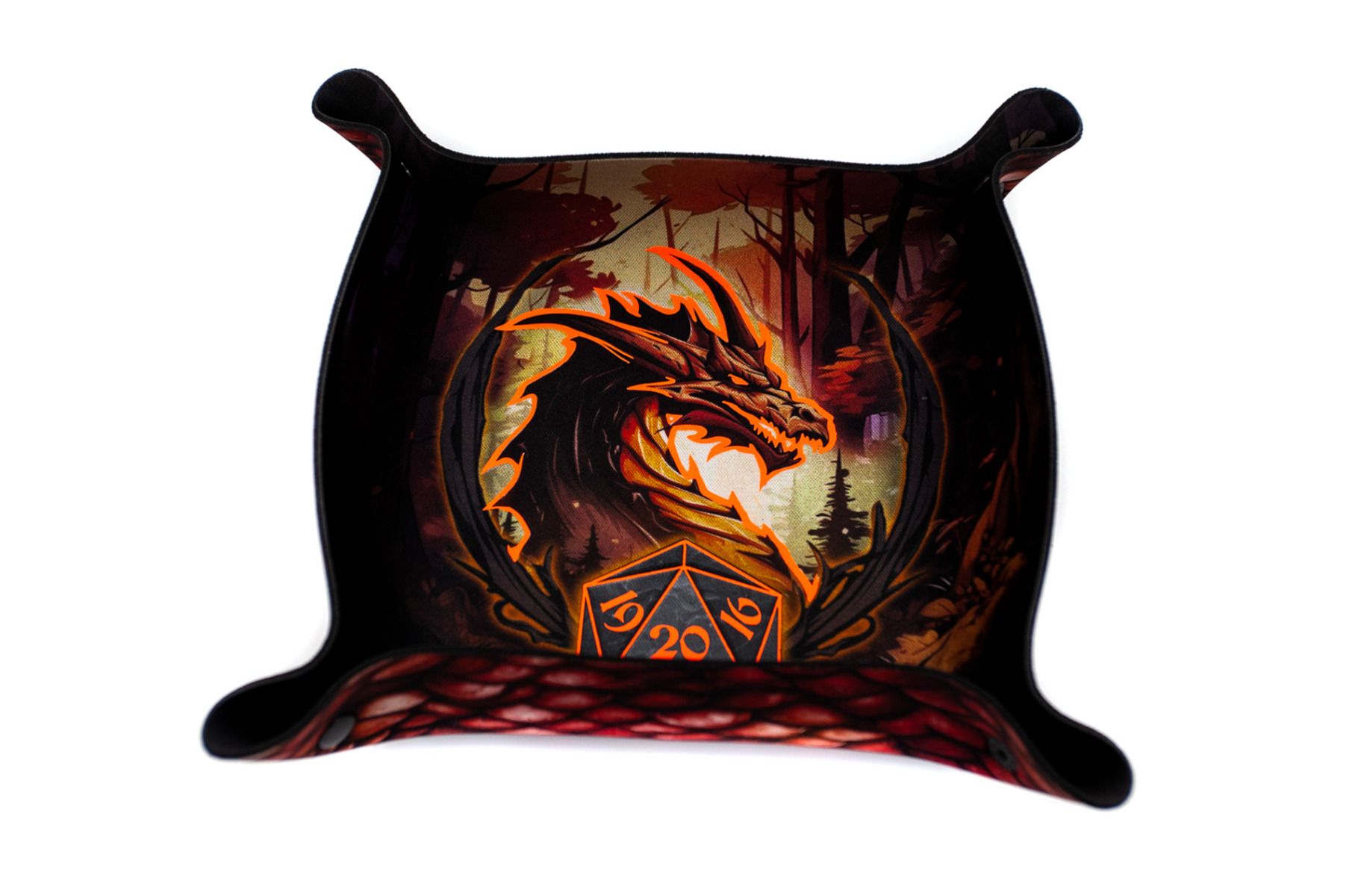 Premium Dice Tray: Red Dragon - Glow in the Dark