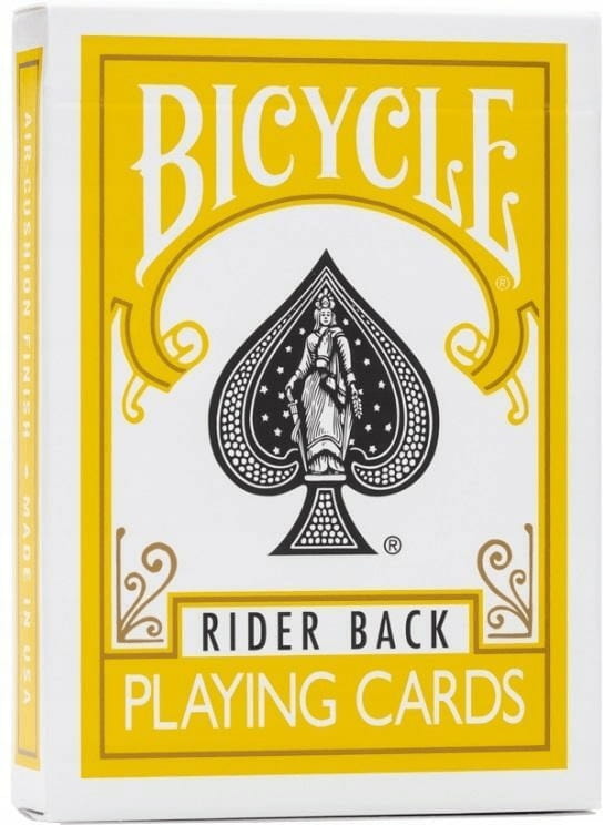 Bicycle: Rider back playing cards - yellow