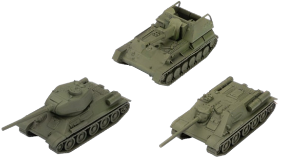 World of Tanks: Miniatures Game - Soviet - Tank Platoon (T-34-85, SU-76M, SU-85)