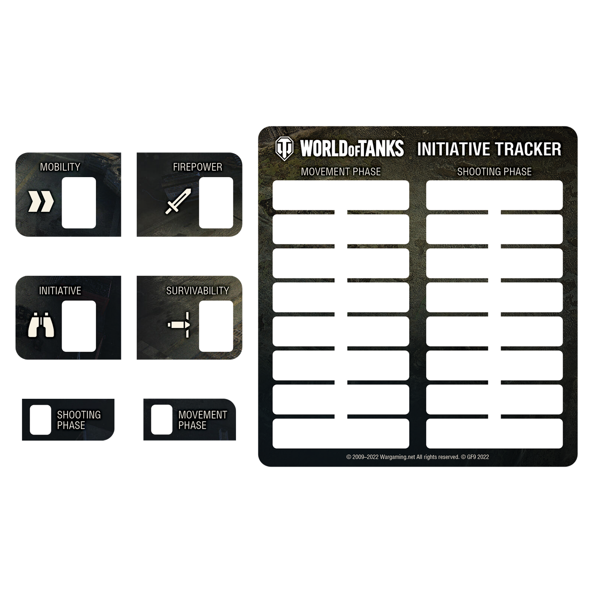 World of Tanks: Miniatures Game - Stat Tokens
