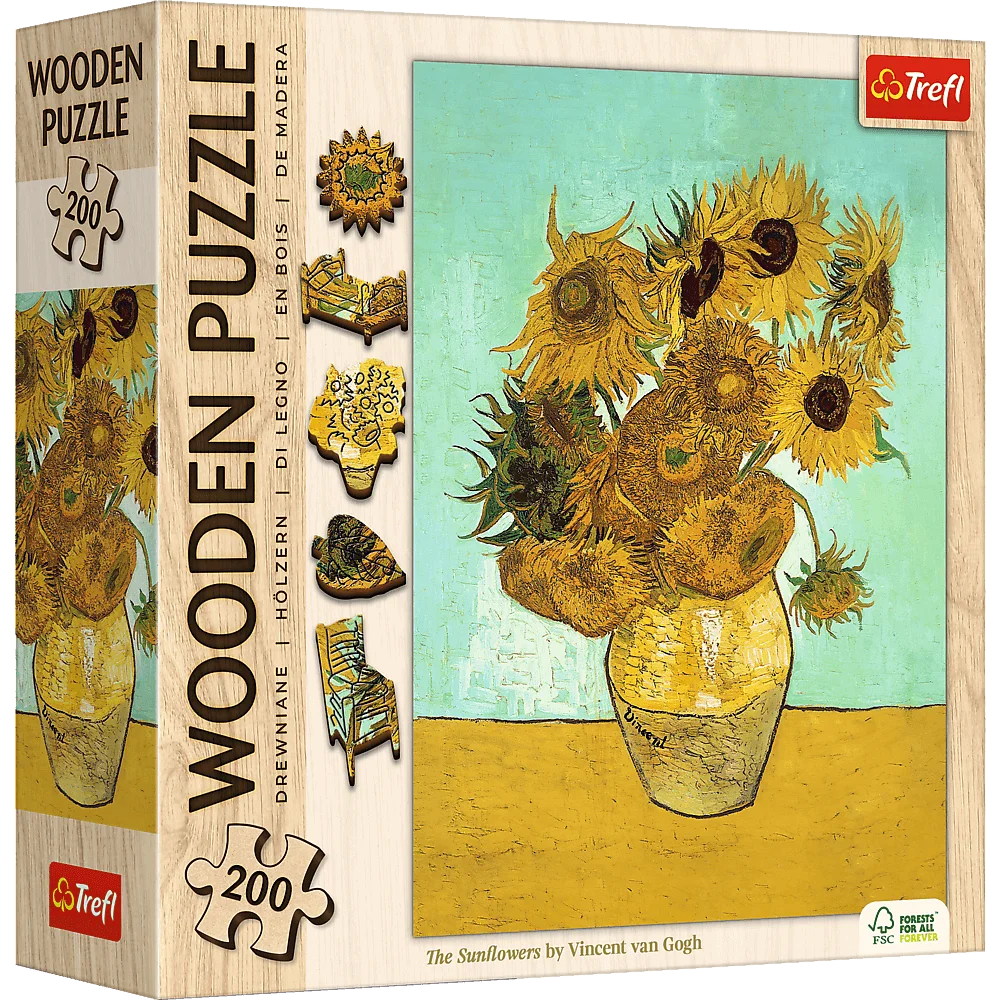 Puzzle drewniane 200 - Słoneczniki, Vincent van Gogh