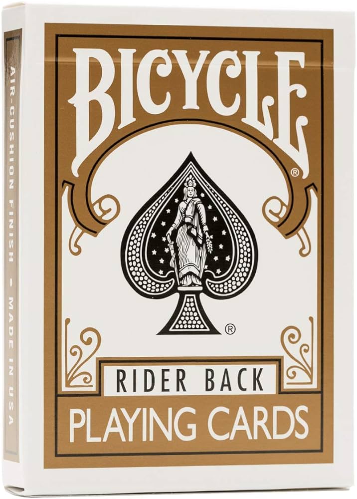 Bicycle: Rider back playing cards - gold