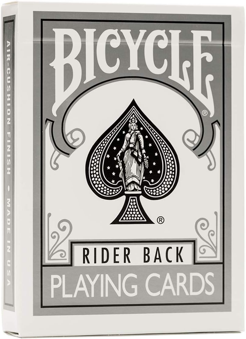 Bicycle: Rider back playing cards - silver