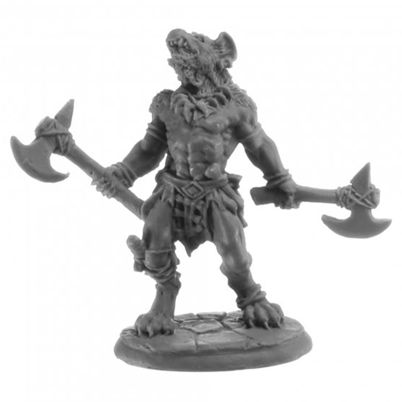 Reaper Miniatures: Blackmane Gnoll Ravager - Gnoll Barbarian